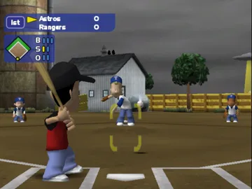 Backyard Baseball screen shot game playing